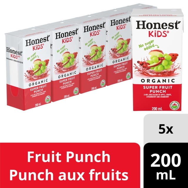 Honest Kids Fruit Punch Juice Boxes 5x200ml