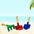 thumbnail image 3 of KAKOWELY 3pcs Mini Candy Color Garden Tool Iron Shovel Trowel Rake with Wooden Handle for Kids Child Girl (Random Color),9.06"X1.18"X2.36", 3 of 4