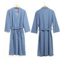 thumbnail image 2 of Women Water Absorption Bath Robe Solid Waffle Waffle Bathrobe Bathrobe Spa Home Dress Nightgown, 2 of 9