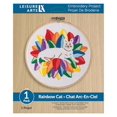 thumbnail image 2 of 49807 LEISURE ARTS KIT EMBROIDERY 6 RAINBOW CAT, 2 of 3