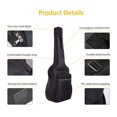 thumbnail image 3 of Acoustic Guitar Bag, 4.9 Inches Thickness Waterproof  Compatibility Thick Foam High Density Guitar Case Gig Bag Rubberized Base  for Performance, 3 of 7