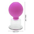 thumbnail image 2 of Unique Bargains 1 Pc Convenient Cupping Facial Tools for Beauty Parlor 1.42" Purple Silicone Glass, 2 of 5