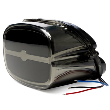 Krator Smoke LED Tail Light with Chrome Housing Bar Compatible with 1999-2019 Harley Davidson Motorycles (Dyna, Electra Glide, Fat Boy, Heritage, Night Rod, Road Glide)