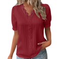 thumbnail image 1 of B91xZ Hauts pour Femmes Décontracté Été Coupe Classique T-Shirt à Manches Courtes Col Rond,RD1 5TG, 1 of 5