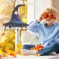 thumbnail image 3 of Birdeem Halloween Hanging Decorations, 2D Acrylic Witch Hat Hanging Decoration Colorful Painted Designs, Hanging Witch Hats, Halloween Witch Decorations, Halloween Witch Hat, 3 of 6