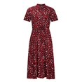 thumbnail image 4 of Pisexur Robe à Manches Courtes à Col en V pour Femme, Mode d'Été Décontractée, Imprimé à Pois, Robe à Manches Courtes à Cordon, Robe pour Femme en Liquidation, 4 of 8