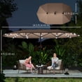 thumbnail image 3 of Outsunny Parasol de Terrasse Double Face 174 Pouces, Ombre Solaire, Kaki, 3 of 10
