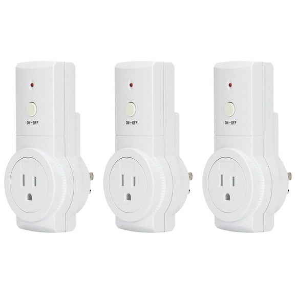 CUITING Wireless Switch Socket with Remote Control Smart Outlet Set Built in Battery US Plug 120V