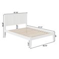 thumbnail image 4 of Leo & Lacey Contemporary Full Solid Wood Platform Bed in White, 4 of 4