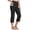 Black, variant on Yuyuzo Capri Leggings for Women High Waisted Belly Control Side Split Workout Gym Yoga Capris with Pockets