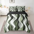 thumbnail image 2 of Erosebridal Modern Abstract Bedding Sets Full Size, Stripes Wave Comforter Sets with Sheets, Chic Geometric Reversible Bed Sheets Set, Breathable Room Decoration, 7pcs, 2 of 6