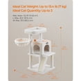 thumbnail image 4 of Feandrea Cat Tree, Small Cat Tower with Widened Perch for Large Cats Indoor, Kittens, 37.8-inch Multi-Level Cat Condo, Scratching Posts and Ramp, 2-Door Cat Cave, Cat Basket, 4 of 8