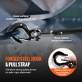thumbnail image 3 of VEVOR Synthetic Winch Rope, 3/8 Inch x 100 Feet 26,500 lbs Synthetic Winch Line Cable Rope with Protective Sleeve + Forged Winch Hook + Pull Strap, Universal Fit for SUV, Large Off-Road Vehicle, Truck, 3 of 9