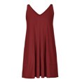 thumbnail image 4 of Gspmoly Robes pour Femmes, Mode pour Femmes Vacances Été Automne Sans Manches Couleur Unie Robe Taille Haute Robe de Cocktail jusqu'à 65 % de Rabais, 4 of 8