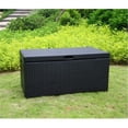 thumbnail image 1 of Coffre de Rangement pour Terrasse en Osier Noir pour l'Extérieur, 1 of 1