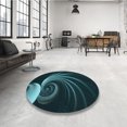 thumbnail image 4 of Ahgly Tapis d'Intérieur Lavable en Machine Carré Transitionnel Vert Cyan Foncé, 5 Pieds Carré, 4 of 7
