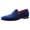 Blue, variant on Santimon Mens Dress Shoes Velvet Loafers Slip-on Classic Party Casual Business Shoes Wine Red US 10.5
