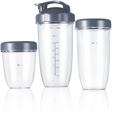 Premium BPA-Free Nutrition Cup Set with Resealable Lids - 32oz, 24oz, 18oz - Dishwasher Safe, Easy to Clean, Perfect for Smoothies On-The-Go