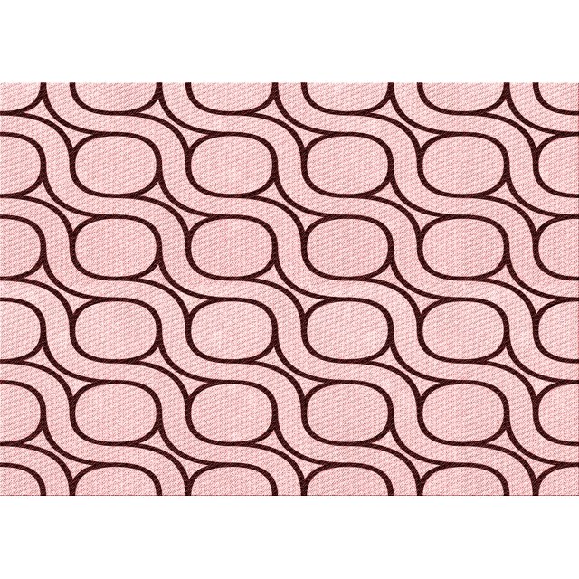 Ahgly Company Machine Washable Indoor Rectangle Transitional Light Rose Pink Area Rugs, 4' x 6'