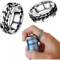 thumbnail image 2 of Couple Rings Rotatable Beer Opener Bottle Opener Rings 2Pcs/4Pcs Fashion Couple Rings Stainless Steel Ring Rotatable Bottle Opener Party Ring Versatile Beer Bottle Openers, 2 of 7