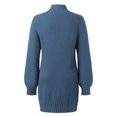thumbnail image 5 of Kcodviy Automne Hiver à Manches Longues Robe d'Hiver pour Femmes Col Roulé Couleur Unie Décontractée Mignonne Robe Chandail Robe Chandail pour Dames Mini Robes Chandail pour Femmes Robe, 5 of 5