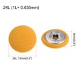 thumbnail image 2 of Unique Bargains 10pcs 24L Fabric Cloth Covered Button 15mm Round Metal Shank Sewing Buttons for Suits Dress Blouses, Yellow, 2 of 5
