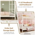 thumbnail image 4 of Bunk Bed Twin Over Twin with Ladder & Full Safety Guardrail, Heavy Duty Metal 400 LBS Weight Capacity, Space-Saving Design, Noise Free & No Box Spring Needed, Easy Assembly, 4 of 7