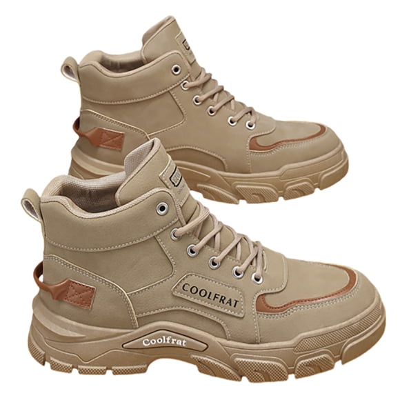 NOKIO Women’s Durabl𝖾 Leather Work Boots Lace-Up Breathable Non-Sli𝗉 Casual Sneakers Comfortable Walking Shoes for Outdoor Activities