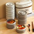 thumbnail image 3 of Boîte à Bento 1/2/3/4Pcs Conteneur Haute Capacité Moderne Ménage Portable Bento Boîte à Lunch, 3 of 4