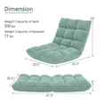 thumbnail image 3 of Costway Chaise de Sol Réglable à 14 Positions, Chaise de Jeu Paresseuse Pliante, Sofa Coussiné, Neuf, Vert, 3 of 10