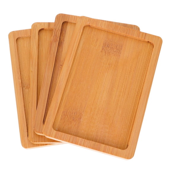 AMERTEER 4 Pcs Plateaux à Légumes en Bois Palette Multifonction