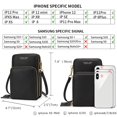 thumbnail image 3 of Small Crossbody Cell Phone Purse for Women, Mini Messenger Shoulder Handbag Wallet with Credit Card Slots,Black, 3 of 6