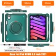 thumbnail image 3 of XYX for iPad Mini 7th/6th Gen Case 8.3 inch 2024/2021, 360 Rotating Hand Grip, Shoulder Strap, Heavy Duty Drop Protection, Green, 3 of 7