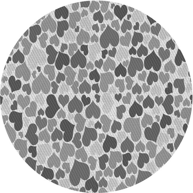 Ahgly Company Tapis Rond Lavable en Machine Intérieur Transitionnel Gris Argent Platine, 6 Pieds Rond