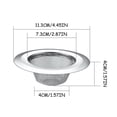 thumbnail image 3 of TopLLC 2 pc Kitchen Sink Strainer Stainless Steel, Kitchen Sink Drain Strainer，Sink Strainers with Large Wide Rim Diameter for Kitchen Sinks, 3 of 8