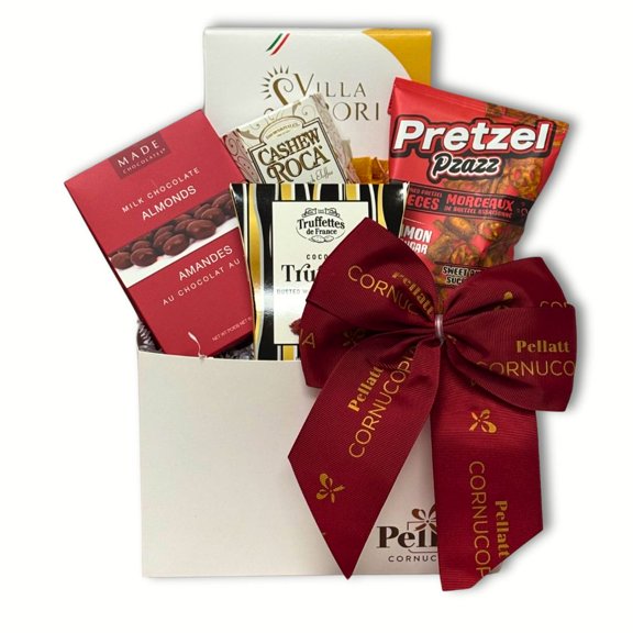 Taste of the Season Gift Basket with Chocolates, Ginger Snaps, Pretzels and More
