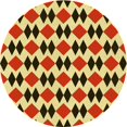 thumbnail image 1 of Ahgly Company Tapis d'Intérieur Lavables en Machine, Ronds, Rouges, 4' Ronds, 1 of 7