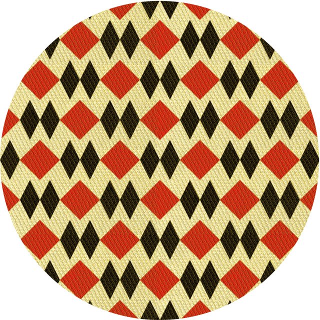 Ahgly Company Tapis d'Intérieur Lavables en Machine, Ronds, Rouges, 4' Ronds
