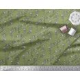thumbnail image 2 of Soimoi Poly Georgette Fabric Leaves & Floral Block Print Sewing Fabric Yard 42 Inch Wide, 2 of 3