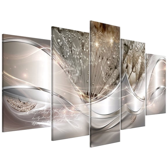 Clearance! Yiteos Canvas Decorative Painting, Home Art Decor Set Of 5 Abstract Flower Wall Art Canvas Wall Decorative Painting Without Frame For Living Room Decor Brown, 5 Painting Cores