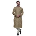thumbnail image 4 of Atasi Kurta Pyjama de Designer pour Hommes Imprimé Style Angrakha Vêtements d'Été Décontractés, 4 of 5
