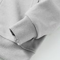 thumbnail image 4 of Milgrthf Unisexe Garçons Filles Chandails d'Automne Sport Décontracté Manches Longues Fermeture Éclair Complète Mignon Col Ras du Cou Basique Couleur Unie Chandails à Capuchon Chandail avec Poche Gris 11-12 Ans, 4 of 5