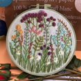thumbnail image 1 of Chmadoxn Cross-Stitch Beginner's Embroidery Flower Kit,Beginner Hand Embroidery 0 Based Diy Hand Embroidery Material Package embroidery embroidery, 1 of 3