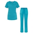 thumbnail image 1 of Adar Uniforms Women's Scrub Set - Enhanced V-Neck Top/Multi Pocket Pants, 1 of 7