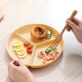 thumbnail image 4 of Yhmxh 10 Inch Diameter Plastic Three Grids Circular Dining Plates Thickened Heat-resistants Household Breakfast Fruit Plates Home and Kitchen kitchen Accessories kitchen Essentials, 4 of 5
