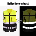 thumbnail image 2 of maskred Reflective Safety Vest High-Visibility Vest with Front Pockets Safety Jacket  for Ultra Light for Construction Cyclists No.3, 2 of 6