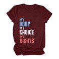 thumbnail image 2 of Pompotops T-Shirt Décontracté à Manches Courtes pour Femmes avec Imprimé Lettre, 2 of 6