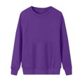thumbnail image 3 of Birdeem Mode Femmes Décontracté Uni Manches Longues Chandail Chandail en Molleton Blouse Tops, 3 of 5
