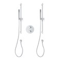thumbnail image 1 of Round 3-function thermostatic valve, 2 handhelds  showers, or simultaneously, Chrome finish, 1 of 8