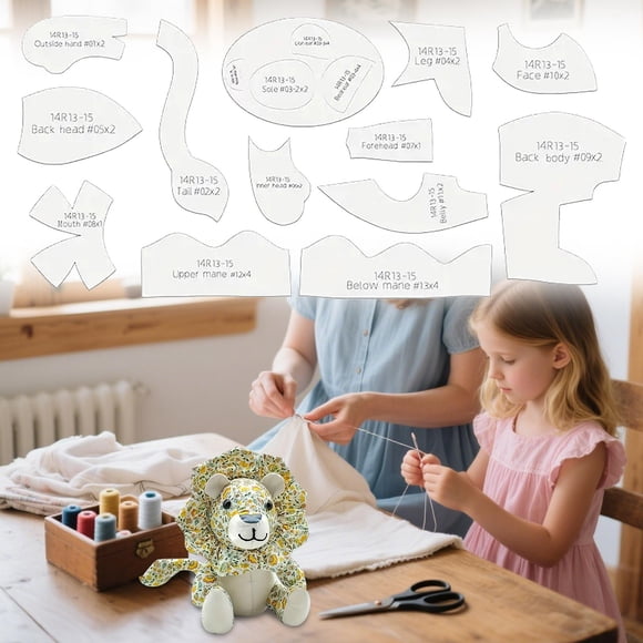 Kit de Couture en Peluche Florale DIY avec Formes Pré-Découpées Facile à Suivre Instructions pour Jouet en Peluche Fait Main Idéal pour les Amateurs d'Artisanat et Débutants